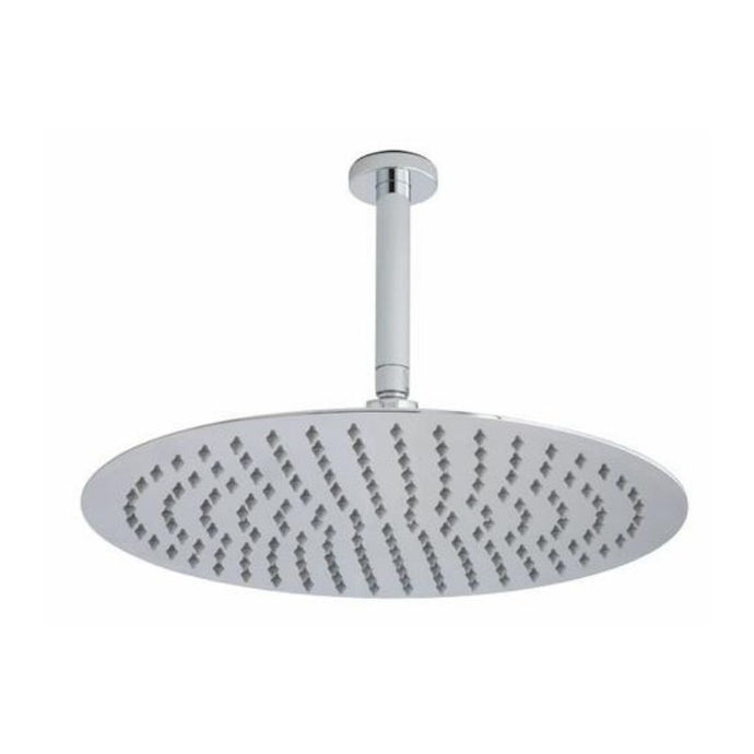 Hudson Reed Ceiling Mounted Fixed Shower Head & Arm, Round Shower Head - 400mm