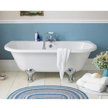 Load image into Gallery viewer, Hudson Reed Kenton Acrylic Freestanding Roll Top Bath With Feet, Back To Wall Bath - 1690x745mm RE1701M1 RE1701C2 RE1701T
