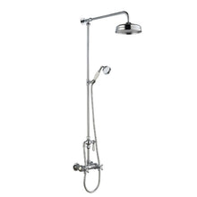 Load image into Gallery viewer, Hudson Reed Old London Traditional Thermostatic Fixed Riser Kit With Shower Valve &amp; 8″ Shower Head A3117 Polished Chrome A8117 Brushed Brass
