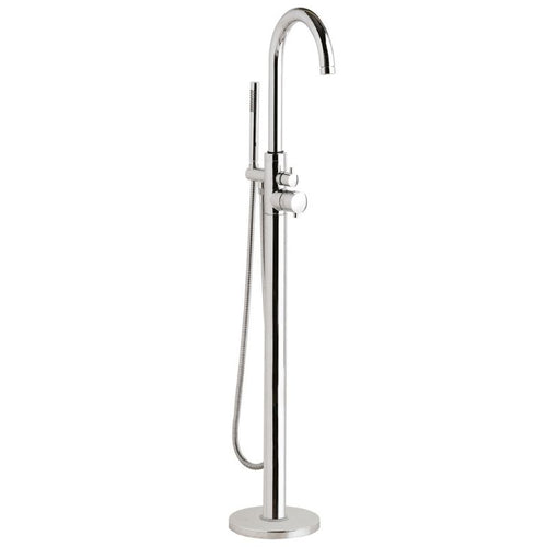 Hudson Reed Thermostatic Floor Standing Bath Shower Mixer, With Handset & Single Lever Cartridge - 1248mm PN322