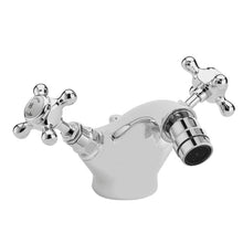 Load image into Gallery viewer, Hudson Reed Topaz Crosshead Mono Bidet Bathroom Mixer Tap, 14 Turn Ceramic Discs BC306HX White Topaz
