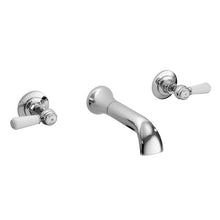 Load image into Gallery viewer, Hudson Reed Topaz Lever 3-Hole Wall-Mounted Bath Filler, 14 Turn Ceramic Discs BC309HL White Topaz
