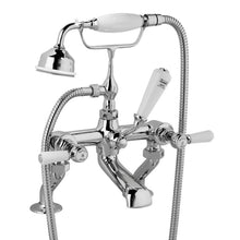 Load image into Gallery viewer, Hudson Reed Topaz Lever Deck-Mounted Bath Shower Mixer, 14 Turn Ceramic Discs White Topaz BC304HL
