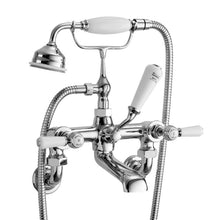 Load image into Gallery viewer, Hudson Reed Topaz Lever Wall-Mounted Bath Shower Mixer, 14 Turn Ceramic Discs BC304HLWM White Topaz
