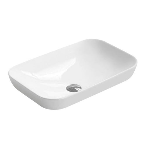 Hudson Reed Vessel Rectangular Countertop Ceramic Bathroom Basin - 520x152mm NBV181