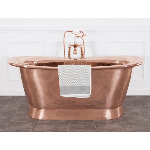 Hurlingham Alverton Copper Roll Top Boat Bath - 1730x710mm  renaissanceathome
