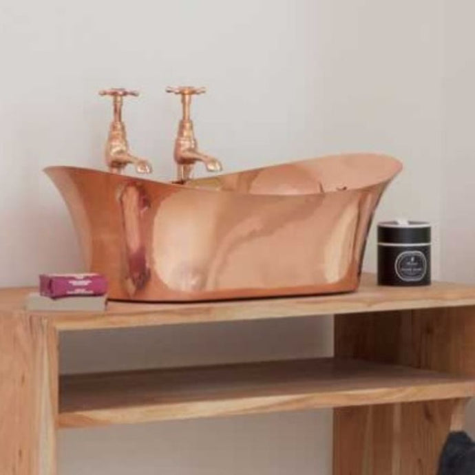 Hurlingham Copper Bateau Bathroom Basin - 620x215mm