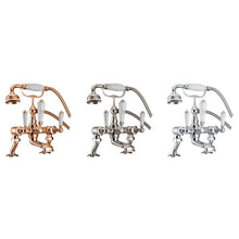 Load image into Gallery viewer, Hurlingham Crosshead Deck-Mounted Bath Mixer Taps With Cranked Legs SWT022C
