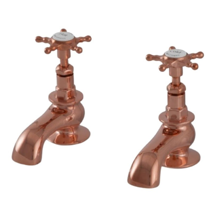 Hurlingham Deck-Mounted Bath Filler Taps, Star Head Taps Polished Copper,  Polished Brass,  Polished Chrome