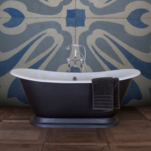 Load image into Gallery viewer, Hurlingham Galleon Freestanding Cast Iron Bath, Painted Roll Top Boat Bath - 1675x715mm renaissanceathome
