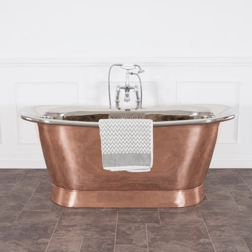 Hurlingham Godolphin Copper-Nickel Bath Bath & Copper-Nickel Basin Bundle Bathroom Suite - 1730x710mm renaissanceathome
