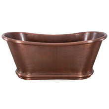 Load image into Gallery viewer, Hurlingham Hammered Bulle Copper Bath, Roll Top Copper Hammered Bathtub - 1700x740mm SS149 renaissanceathome
