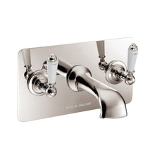 Load image into Gallery viewer, Hurlingham Wall-Mounted Bath Filler With Concealing Plate Polished Nickel SWT021N Bath Tap
