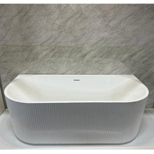 Load image into Gallery viewer, Indulgent Bathing Acacia Freestanding Textured Bath, Back-To-Wall Painted Bathtub - 1700x800mm Camden Back to Wall Freestanding Bath CAMBTWFB
