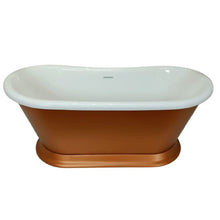 Load image into Gallery viewer, Indulgent Bathing Willow Acrylic Freestanding Boat Bath, Double Ended Painted Copper Colour Bathtub - 1580x750mm
