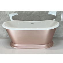 Load image into Gallery viewer, Indulgent Bathing Willow Acrylic Freestanding Boat Bath, Double Ended Painted Copper Colour Bathtub - 1700x750mm
