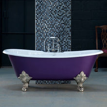 Load image into Gallery viewer, Arroll Milan Cast Iron Freestanding Bath, Painted Roll Top Cast Iron Bath - 1800x790mm
