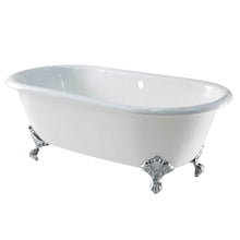 Load image into Gallery viewer, Arroll Moulin Cast Iron Freestanding Bath, Painted Roll Top Cast Iron Bath With Feet - 1700x70mm
