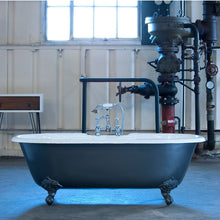 Load image into Gallery viewer, Arroll Moulin Cast Iron Freestanding Bath, Painted Roll Top Cast Iron Bath With Feet - 1700x70mm
