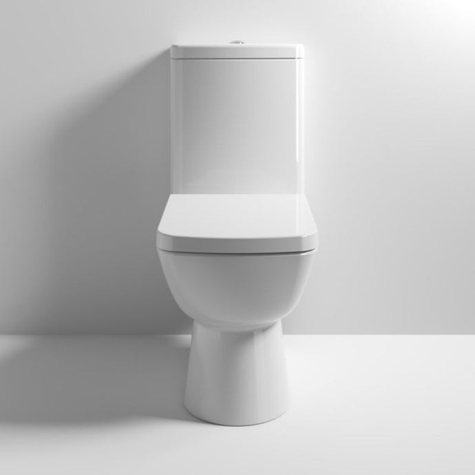 Nuie Ambrose Compact Semi Flush To Wall Closed Coupled Pan With Cistern & Soft Close Seat