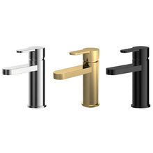 Load image into Gallery viewer, Nuie Bathroom Basin Mono Tap Mixer, With Push Button Waste Polished Chrome ARV305 Matt Black ARV405 Brushed Brass ARV805
