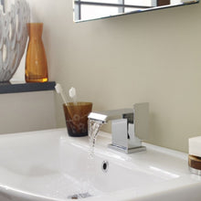 Load image into Gallery viewer, Nuie Bloc Bathroom Basin Mono Tap Mixer, Side Action Lever With Push Button Waste
