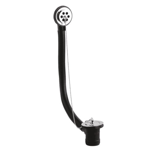 Nuie Classic Concealed Bath Overflow & Plug, Traditional Plug & Ball Chain Waste