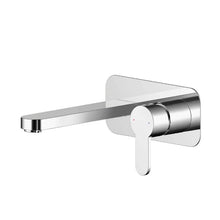 Load image into Gallery viewer, Nuie Concealed Bathroom Basin Tap Mixer, Wall-Mounted Spout &amp; Lever With Plate Polished Chrome ARV328
