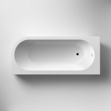 Load image into Gallery viewer, Nuie Crescent Acrylic Shower Bath, Back To Wall Corner Bath - 1700x725mm
