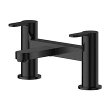 Load image into Gallery viewer, Nuie Deck Mounted 2-Hole Bath Filler, Lever Tap Mixer Matt Black ARV403
