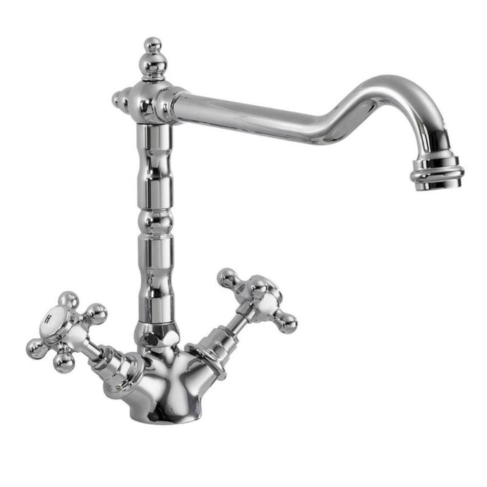 Nuie French Classic Mono Sink Mixer, Crosshead Handles KB305