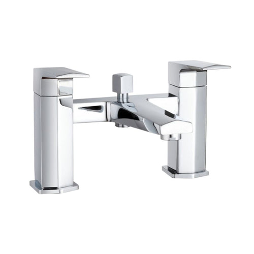 Nuie Hardy Deck Mounted 2-Hole Bath Shower Mixer, Lever Tap Mixer