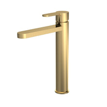 Load image into Gallery viewer, Nuie High Rise Mono Bathroom Basin Tap Mixer, Tall Spout &amp; Lever - 290mm Brushed Brass ARV870
