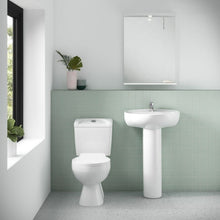 Load image into Gallery viewer, Nuie Melbourne 2TH Large Ceramic Bathroom Wash Basin &amp; Pedestal - 845x555mm
