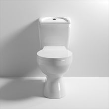 Load image into Gallery viewer, Nuie Melbourne Back To Wall Closed Coupled Pan With Cistern, Seat &amp; Chrome Flush Button
