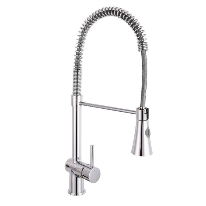 Nuie Pull-Out Kitchen Mixer Tap & Spray Rinser, Flexible Hand Spray & Swivel Spout, Polished Chrome KC314