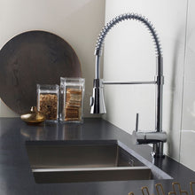 Load image into Gallery viewer, Nuie Pull-Out Kitchen Mixer Tap &amp; Spray Rinser, Flexible Hand Spray &amp; Swivel Spout, Polished Chrome KC314
