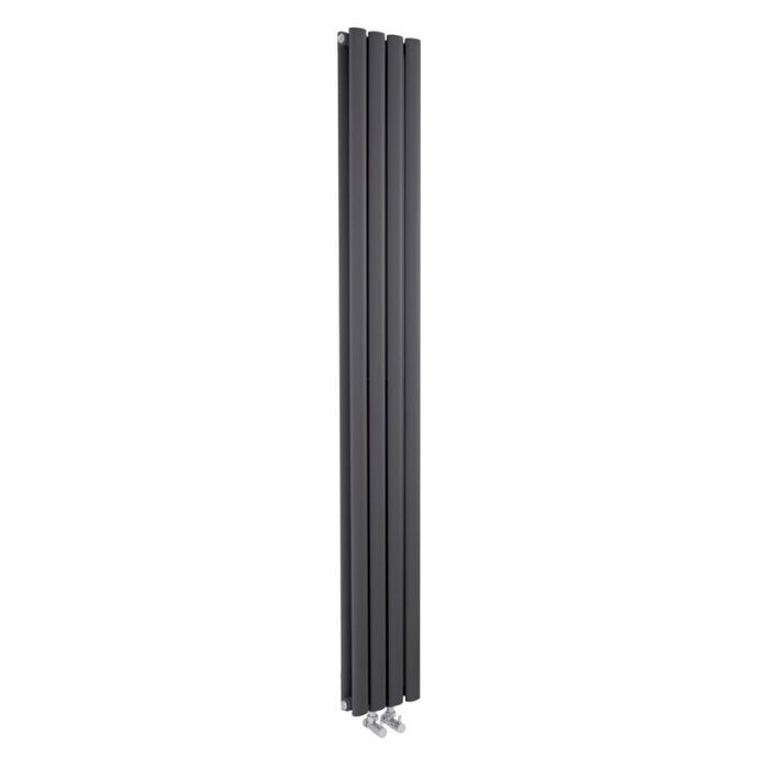 Nuie Revive Compact Radiator, Double Panel Design Radiator - 1800x237mm Anthracite HRE009 Gloss White HRE007 Gloss White
