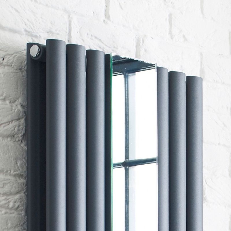 Nuie Revive Radiator With Mirror, Double Panel Design Radiator - 1800x ...