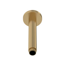Load image into Gallery viewer, Nuie Round Ceiling Mounted Shower Arm - 150mm, Brushed Brass
