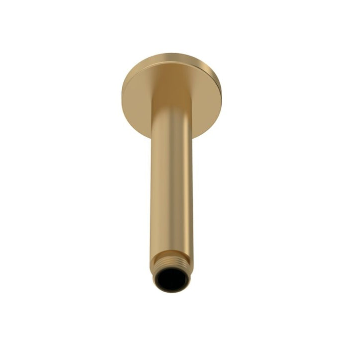 Nuie Round Ceiling Mounted Shower Arm - 150mm, Brushed Brass