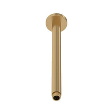 Load image into Gallery viewer, Nuie Round Ceiling Mounted Shower Arm - 300mm, Brushed Brass
