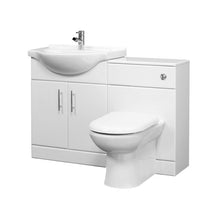 Load image into Gallery viewer, Nuie Saturn Combination Furniture Pack, With Basin, Cistern, WC Pan &amp; Soft Close Seat
