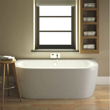 Load image into Gallery viewer, Nuie Shingle Acrylic Bath, Back-To-Wall Bath With Panel, Polished White - 1700x750mm
