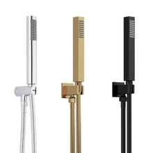 Load image into Gallery viewer, Nuie Square Hand Shower Kit, Brushed Brass, Chrome, Matt Black
