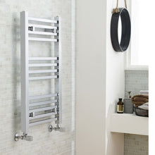Load image into Gallery viewer, Nuie Square Heated Towel Rail, Ladder Rails Towel Radiator - 800x500mm
