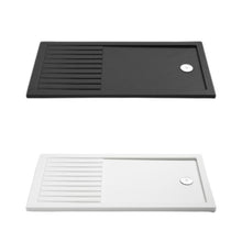 Load image into Gallery viewer, Nuie Walk In Shower Tray - W 800mm Grey Slate Shower Tray Gloss White shower Tray
