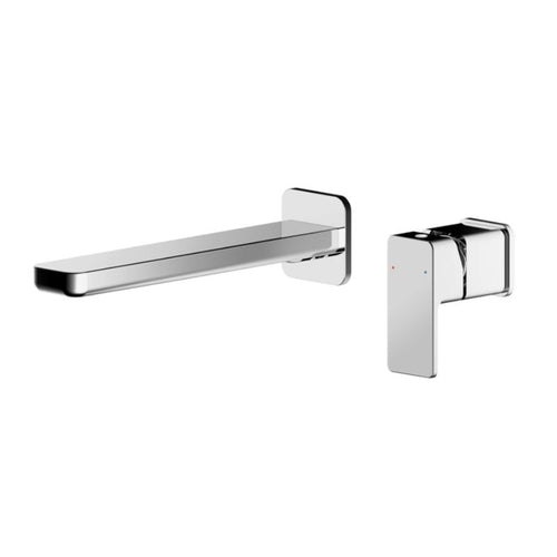 Nuie Windon 2TH Bathroom Basin Tap Mixer, Wall-Mounted Basin Mixer