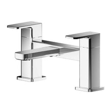 Load image into Gallery viewer, Nuie Windon Deck Mounted 2-Hole Bath Filler, Lever Tap Mixer WIN303 Polished Chrome
