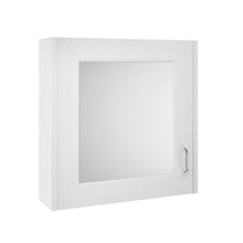 Load image into Gallery viewer, Nuie York Bathroom Mirror Cabinet, Single Door Mirror Unit - 595x590mm, White Ash
